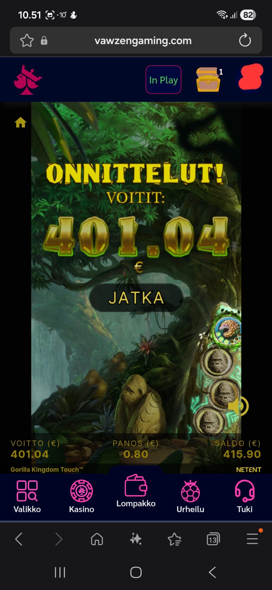 Valtava voitto