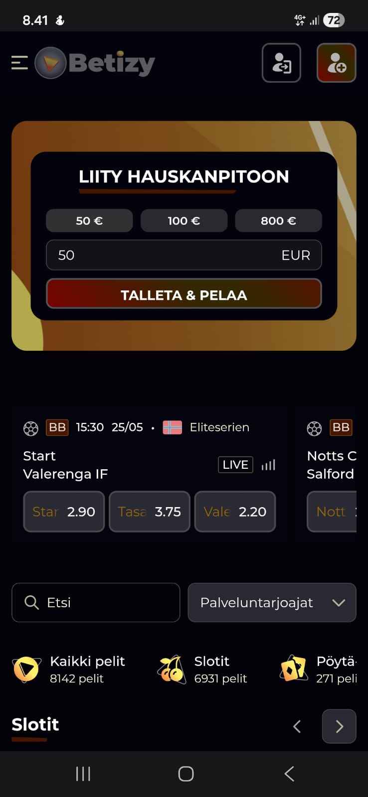 Talletus tehdään nettipankilla