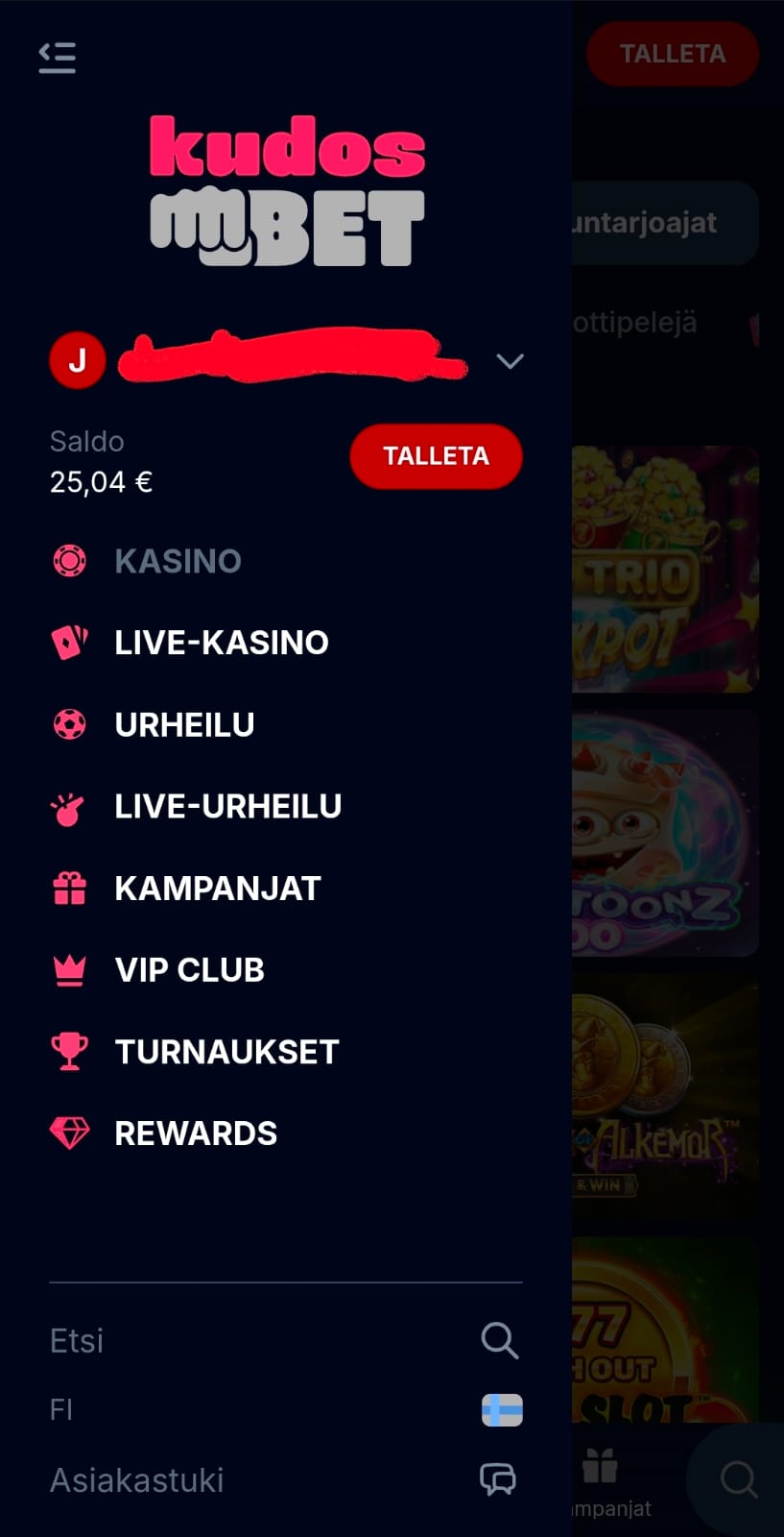Viime kerrasta oli jäänyt 4 senttiä