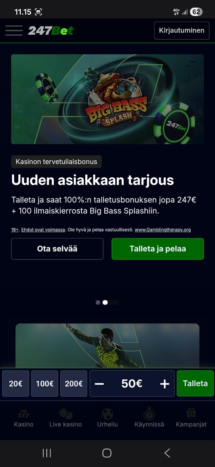 Iso tarjous odottaa