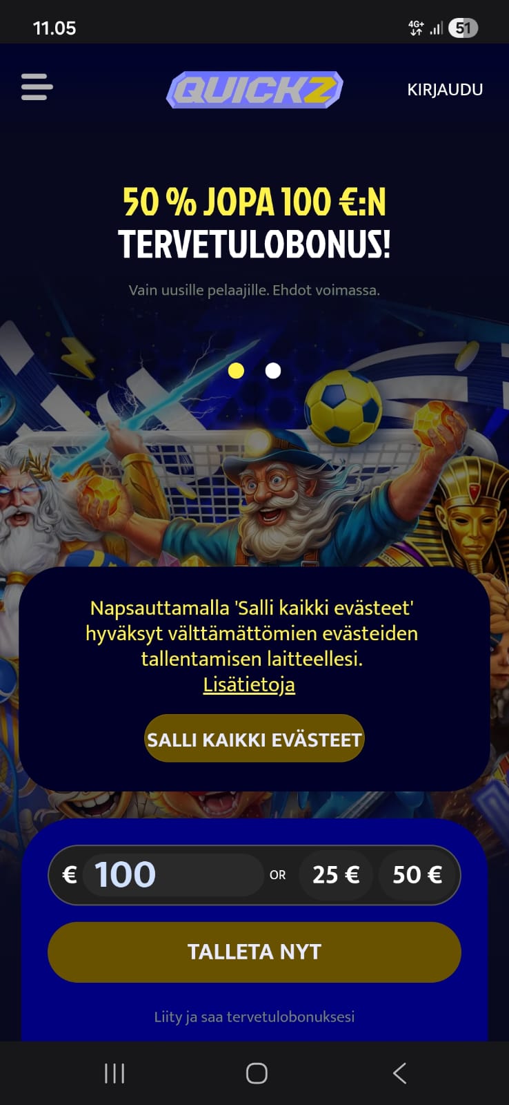 50 prosentin bonus